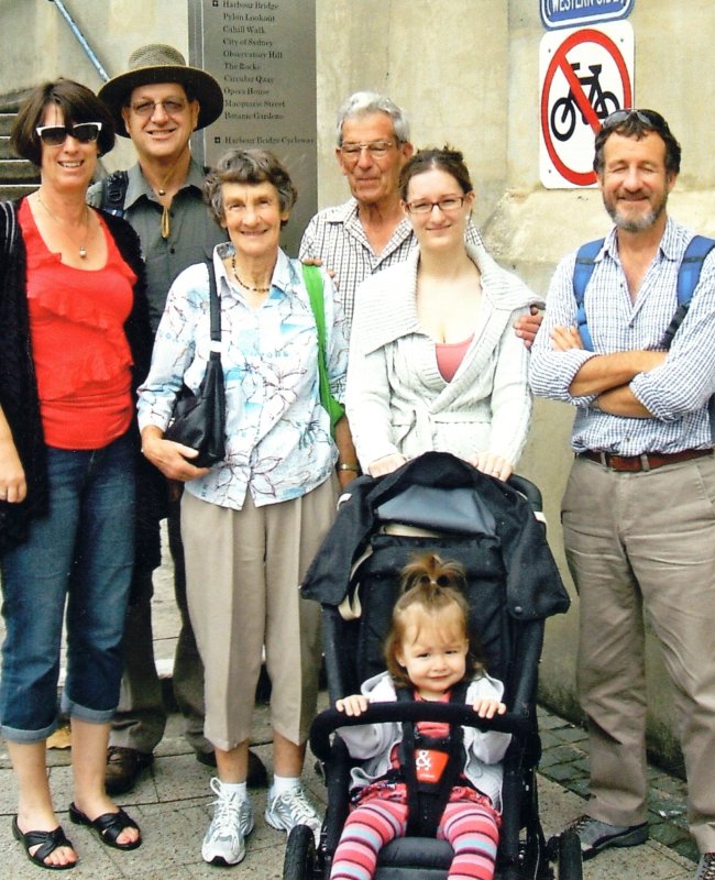 Jill's 80th. Four Generations